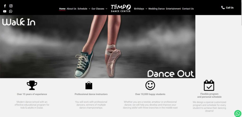 Tempo Dance Center Homepage