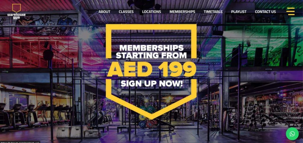 The Warehouse Gym Homepage