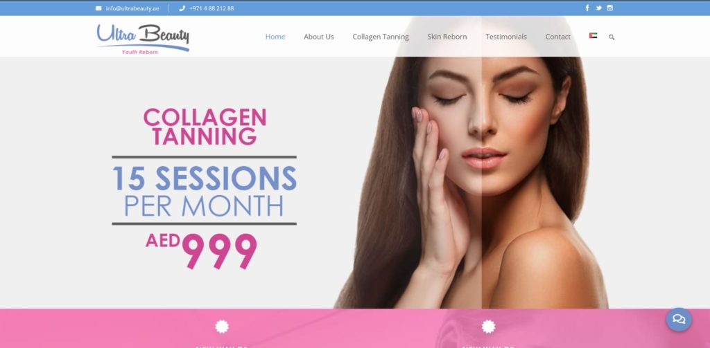 Ultra Beauty Salon Dubai Homepage