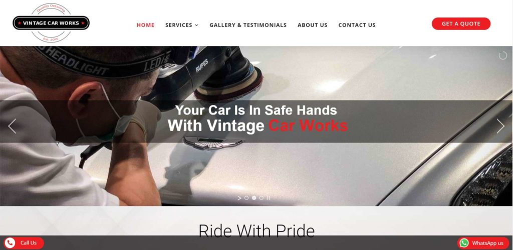 Vintage Car Works Homepage