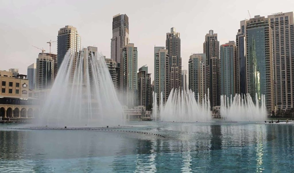 Watching the Dubai Fountain