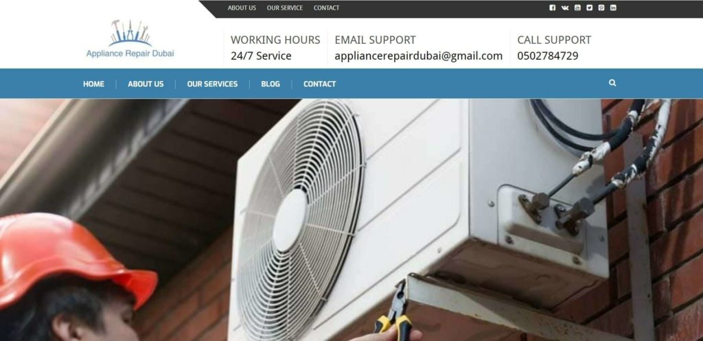Appliance Repair Dubai Homepage