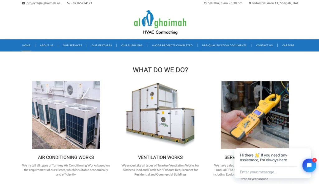 BONUS. Cost Air HVAC Contracting Homepage