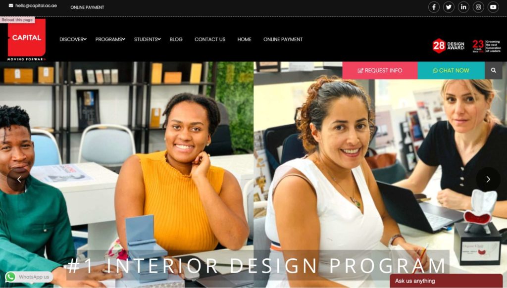 Capital Education Dubai Homepage