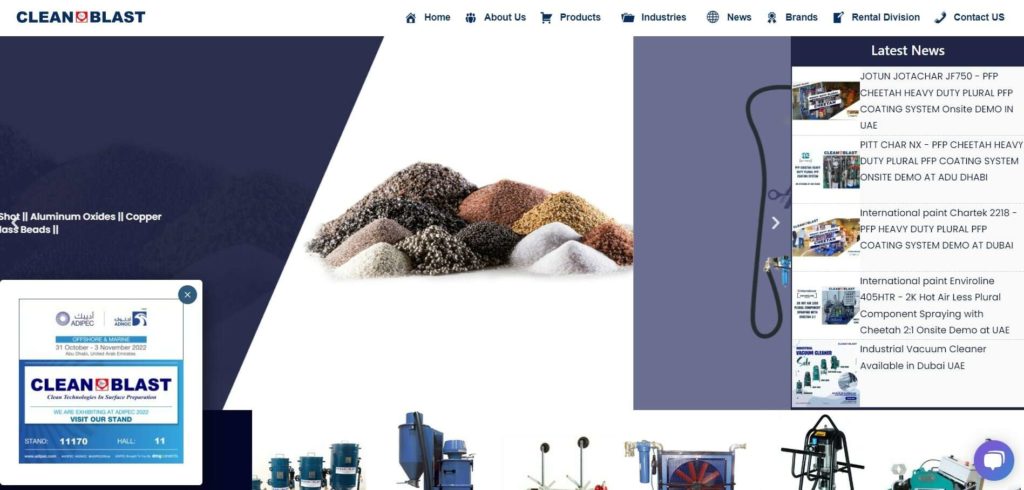 Clean Blast International Homepage