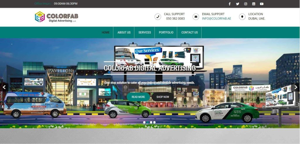 ColorFab Digital Advertising Homepage