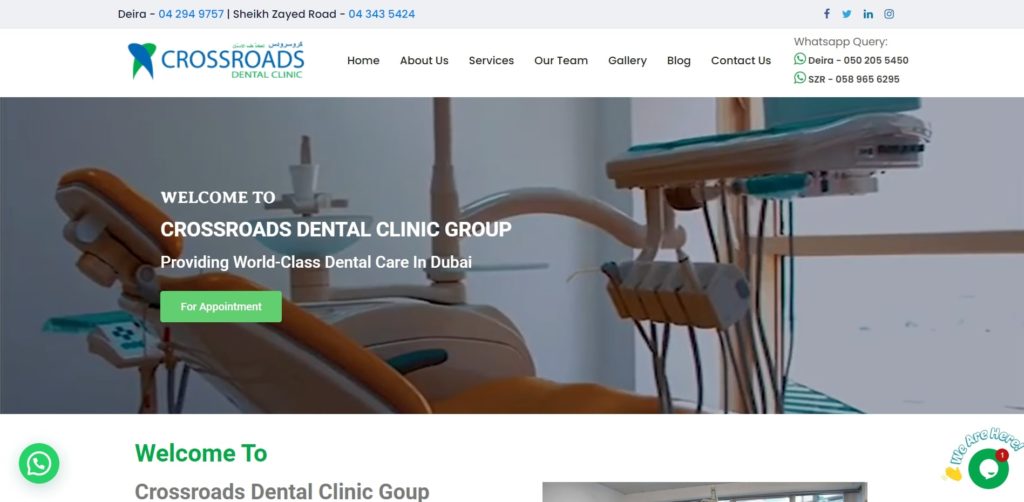 Crossroads Dental Clinic Homepage