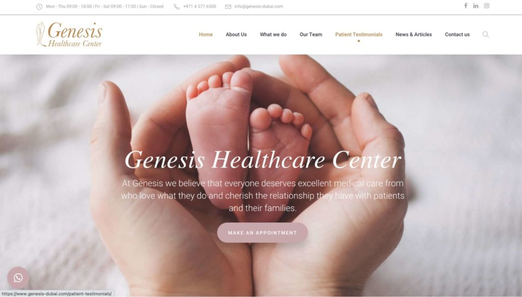Genesis Healthcare Center Homepage