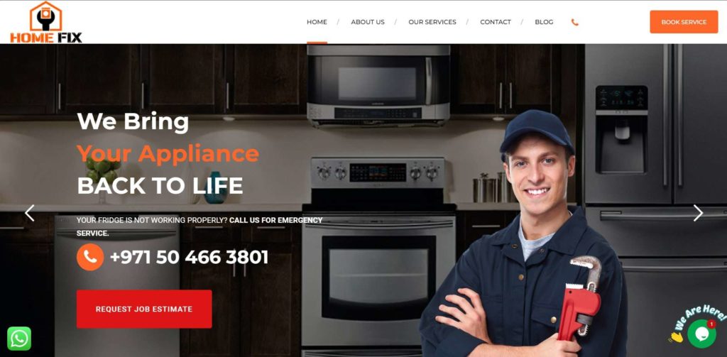 Home Fix Electric Appliances Homepage
