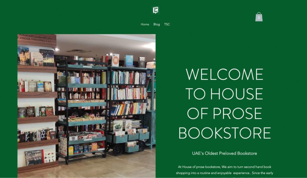 House of Prose Bookstore Homepage