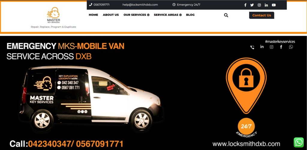 Master Key Dubai Homepage