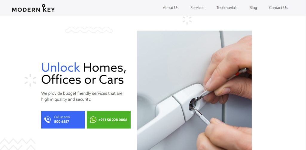 Modern Key Dubai Homepage