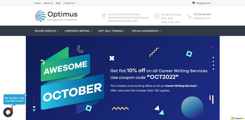 Optimus Management Consultants Homepage