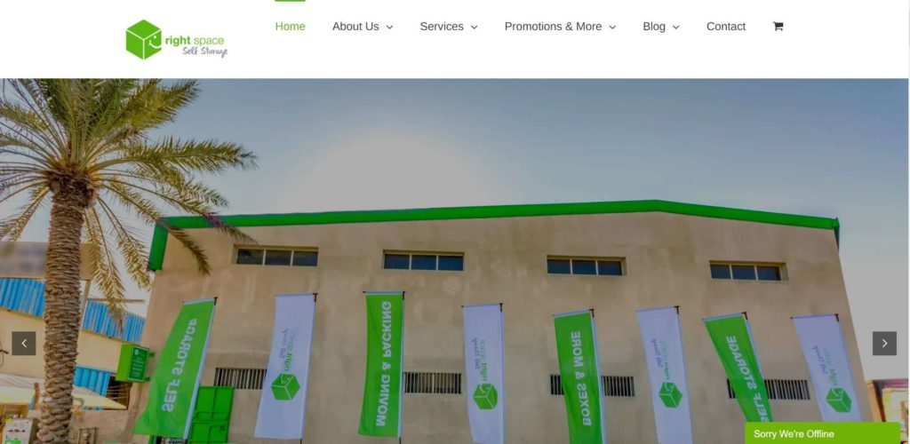 Right Space Self Storage Homepage