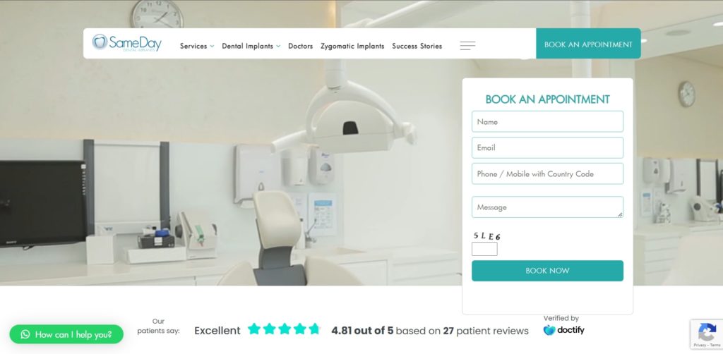 SameDay Dental Implants Homepage
