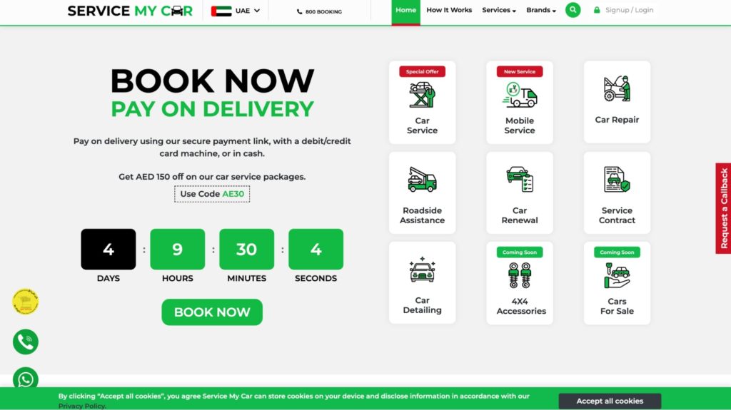 Service My Car Homepage
