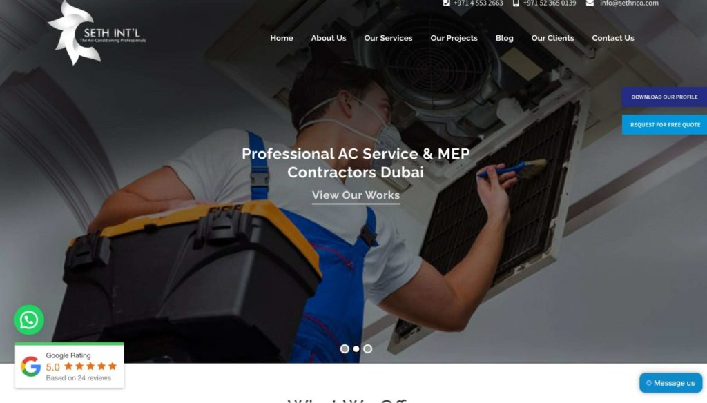 Seth International Homepage