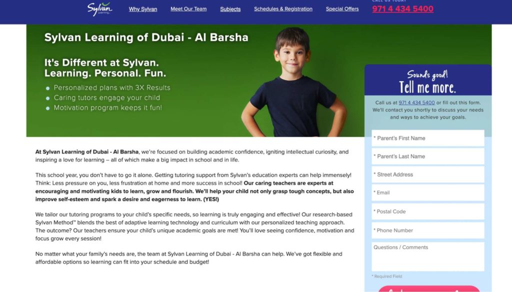 Sylvan Learning of Dubai - Al Barsha Homepage