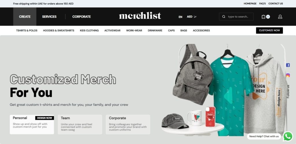 The Merchlist Homepage