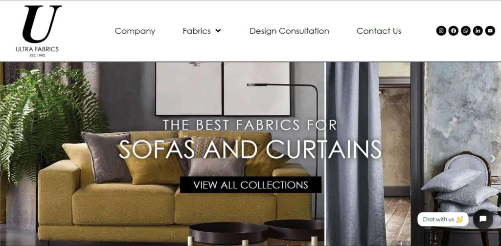 Ultra Furnishing Fabrics Homepage