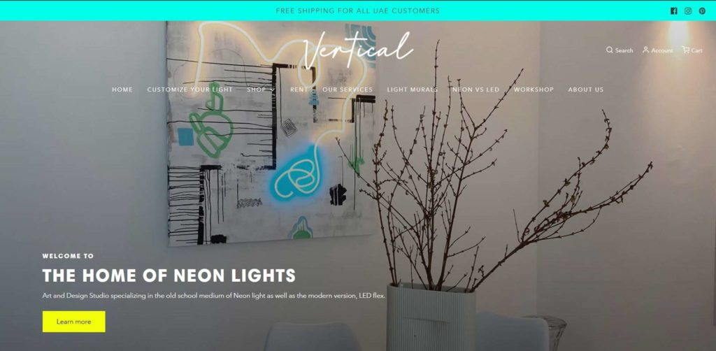 Vertical Design Homepage