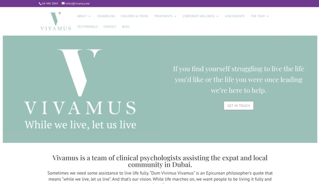Vivamus Homepage