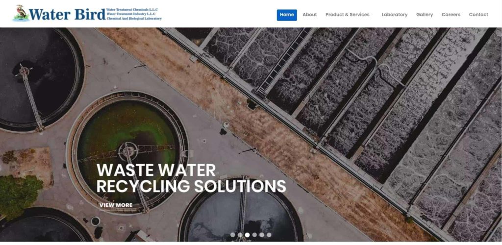 Water Bird Water Treatment Homepage