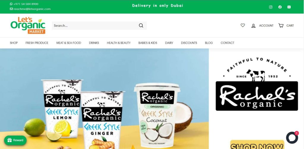 Let’s Organic Market Homepage