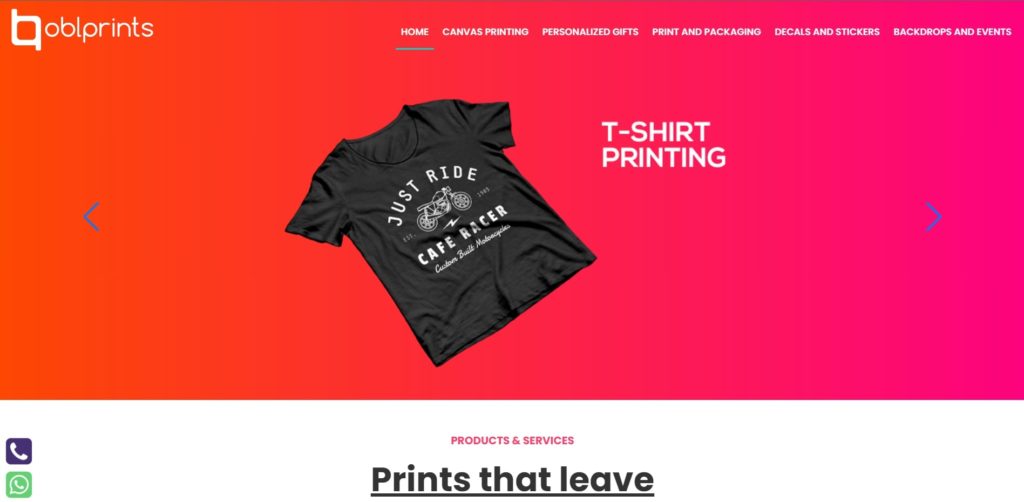 OBL Prints Homepage