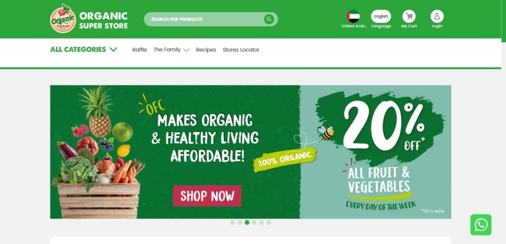 Organic Foods & Cafe Homepage