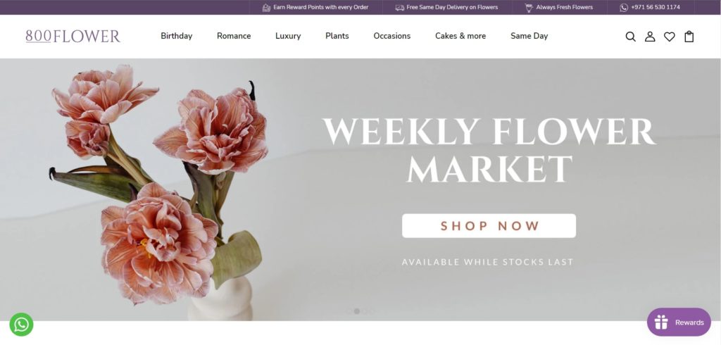 800 Flowers Homepage