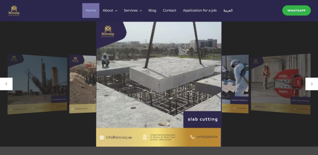 Al Mrooj Demolition Services Homepage