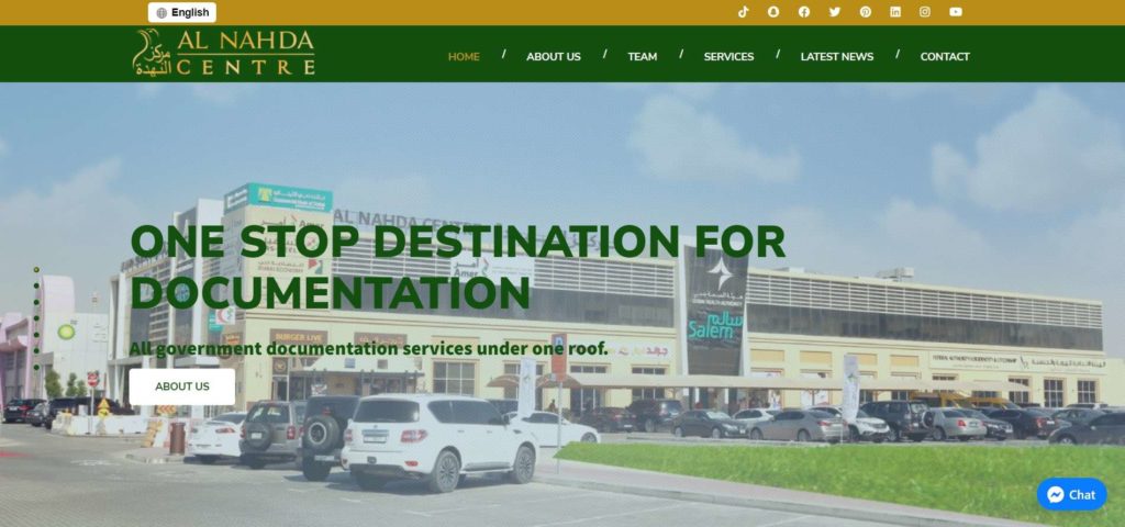 Al Nahda Centre's Homepage