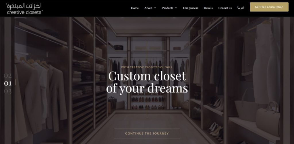 Creative Closets Homepage