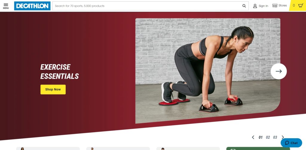 Decathlon's Homepage