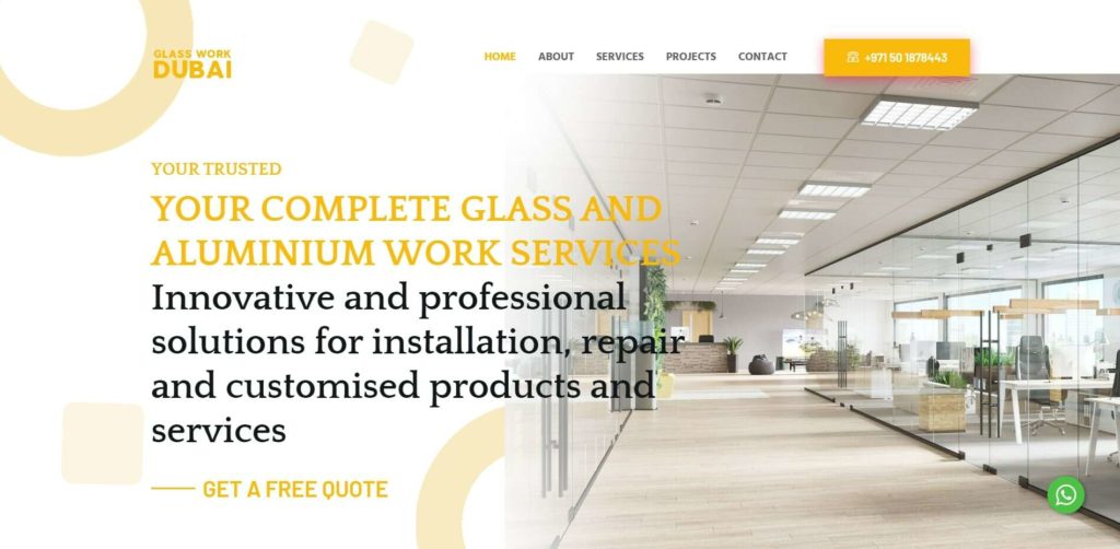 Glass Work Dubai's Homepage