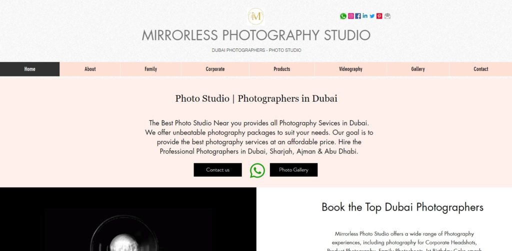 Mirrorless Photography Studio's Homepage
