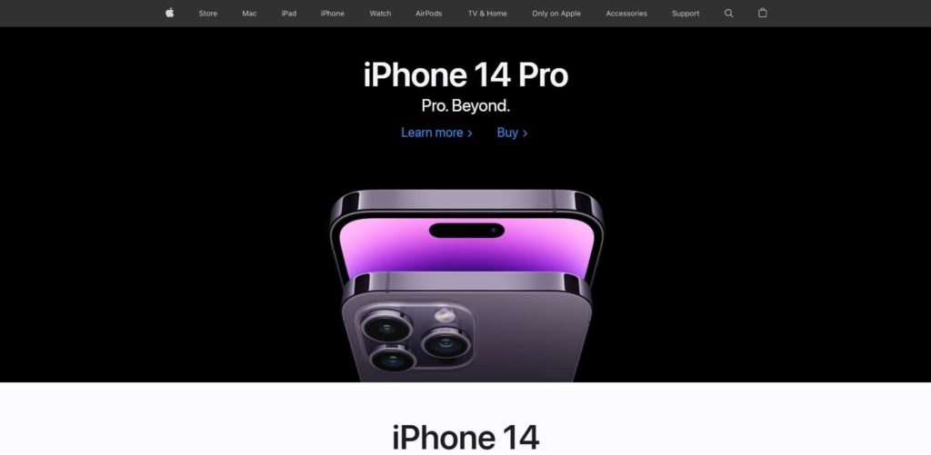 Apple Store's Homepage