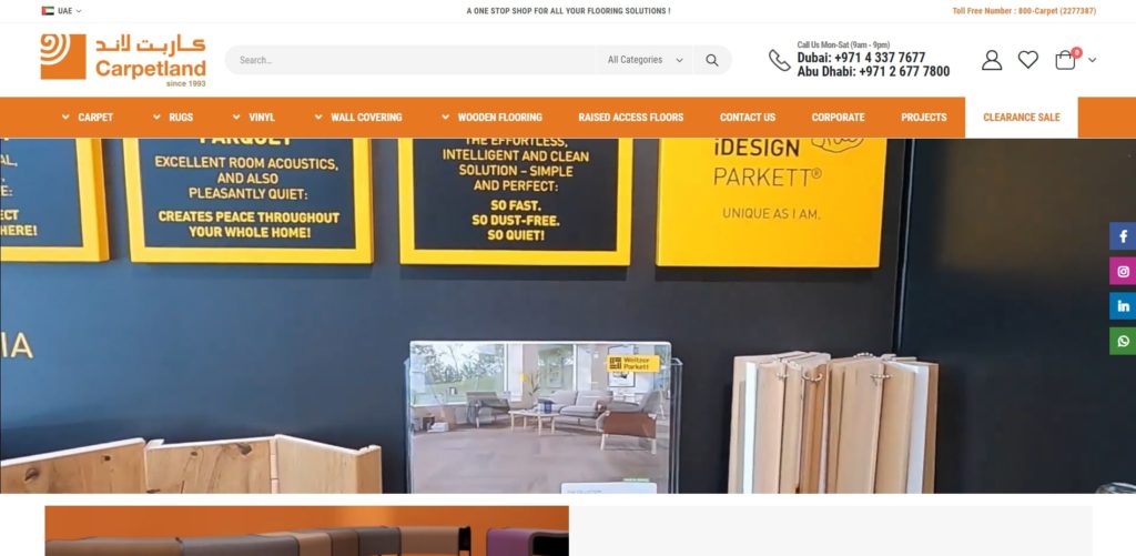 Carpetland LLC's Homepage