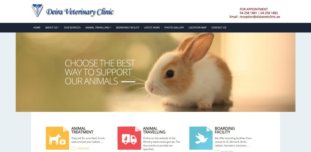 Deira Veterinary Clinic's Homepage
