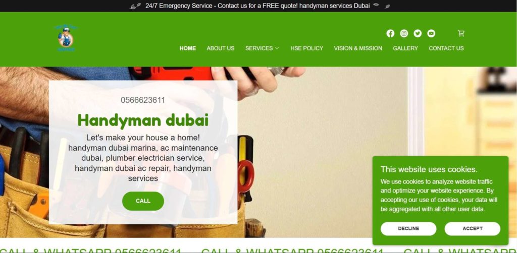 Handyman Dubai's Homepage