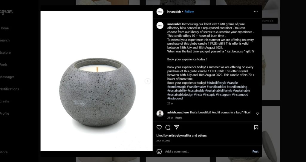 Innara Instagram Post