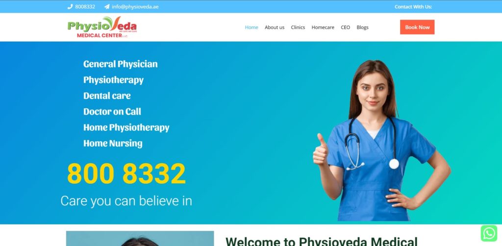 Physioveda Medical Centre LLC's Homepage