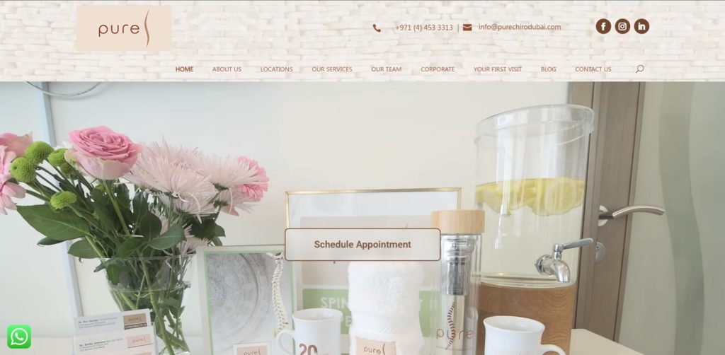 Pure Chiro Dubai's Homepage