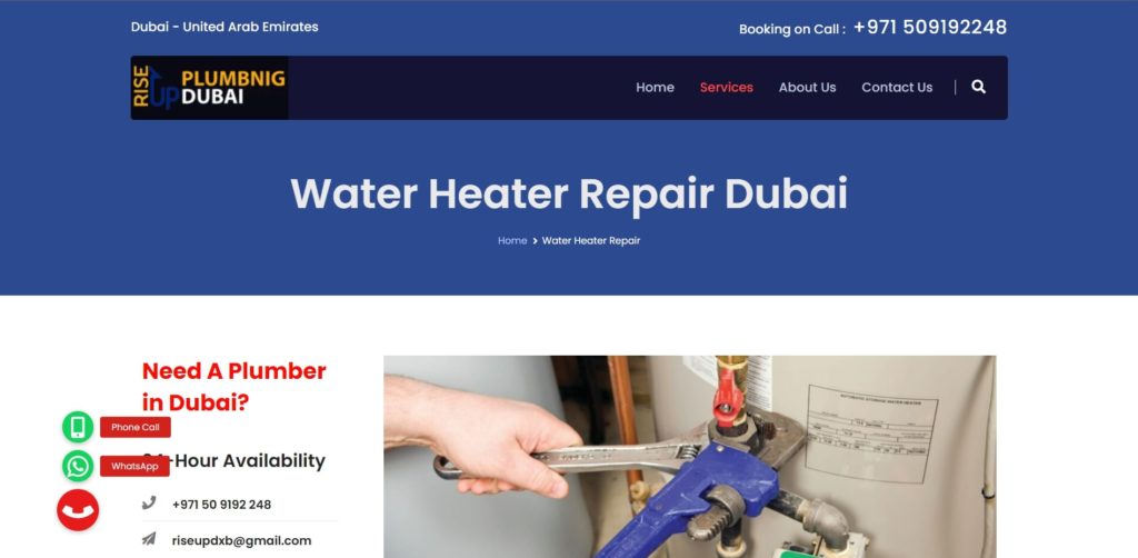 Rise Up Plumbing's Homepage
