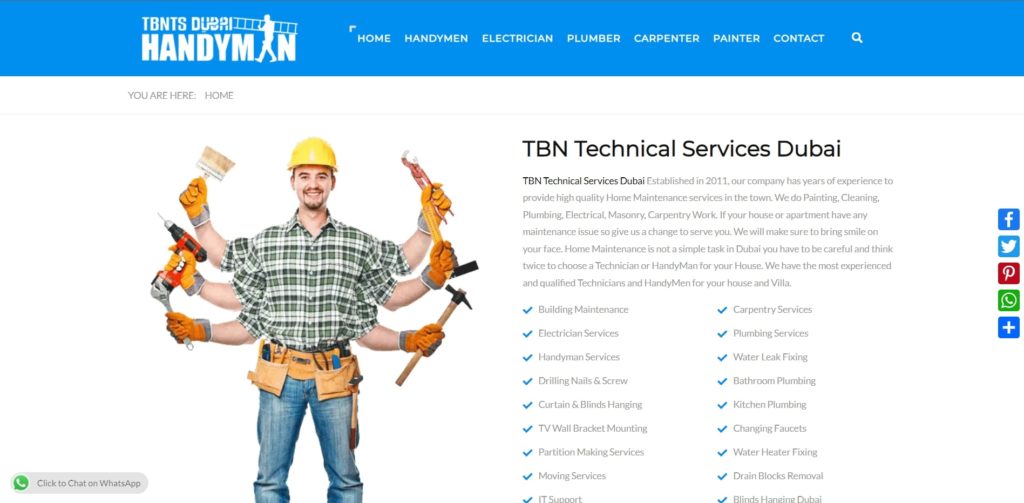 TBN Technical Services Dubai's Homepage