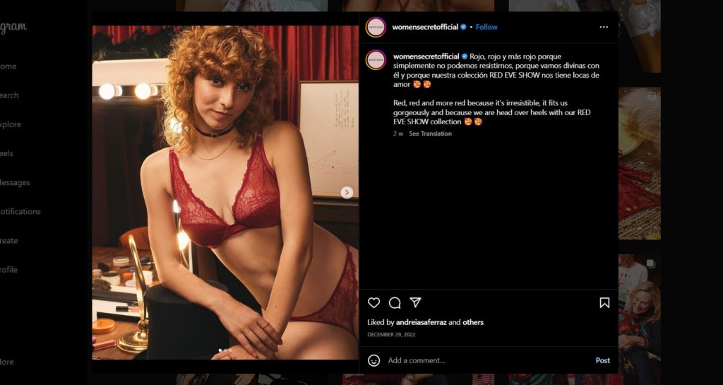 Women’s Secret Instagram Post