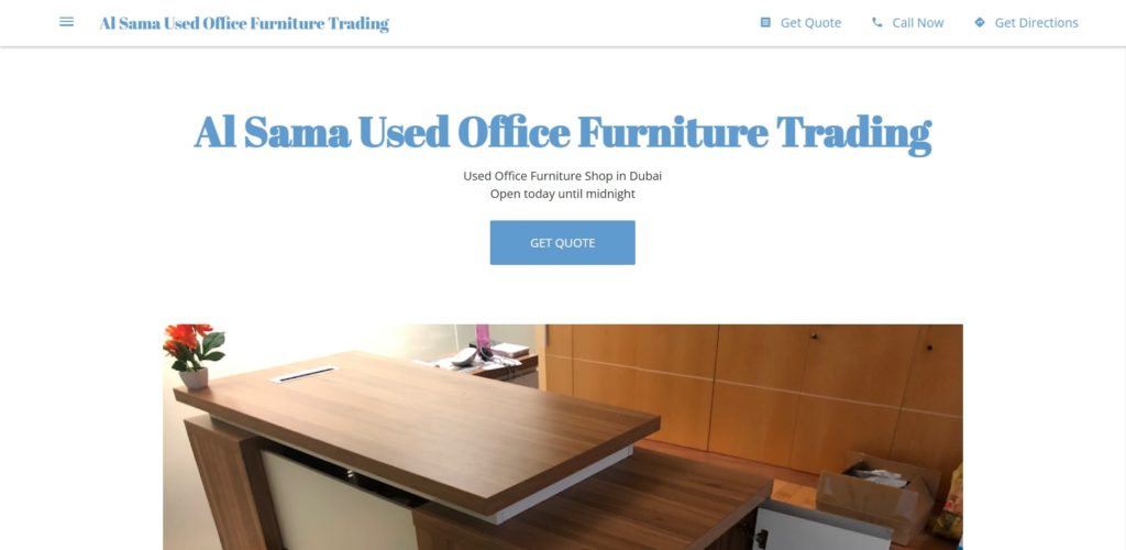 Al Sama Used Office Furniture Trading's Homepage