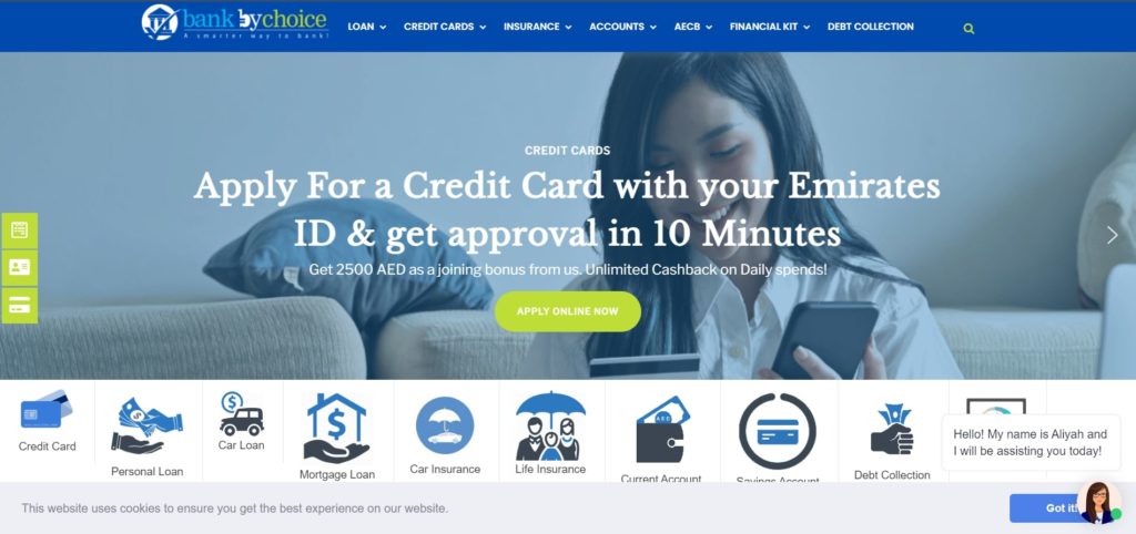 Bank by Choice's Homepage