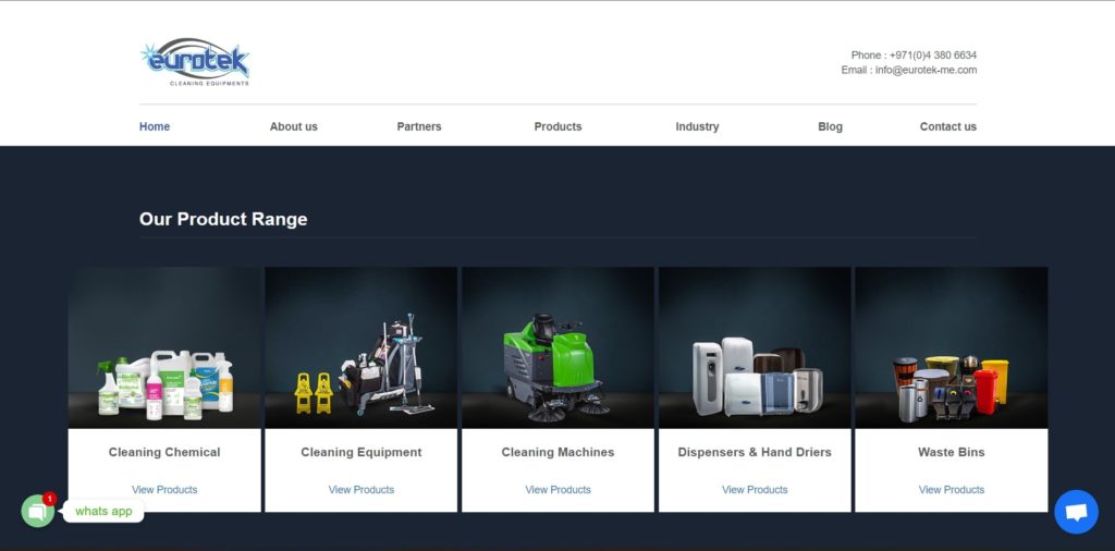 Eurotek Cleaning Equipment's Homepage